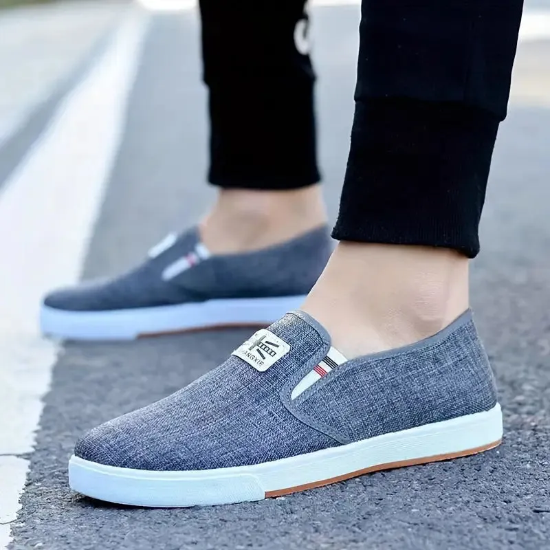 Heren zomer loafers - Comfortabele slip-on loafers met stoffen bovenkant & anti-slip