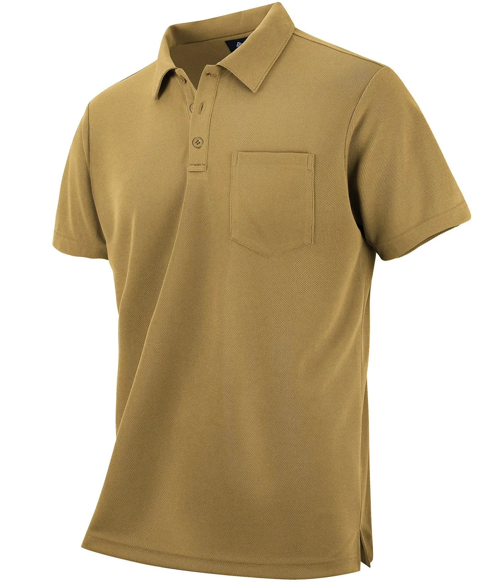 Men's Button Up Pocket Polo Shirt-ZPK007733
