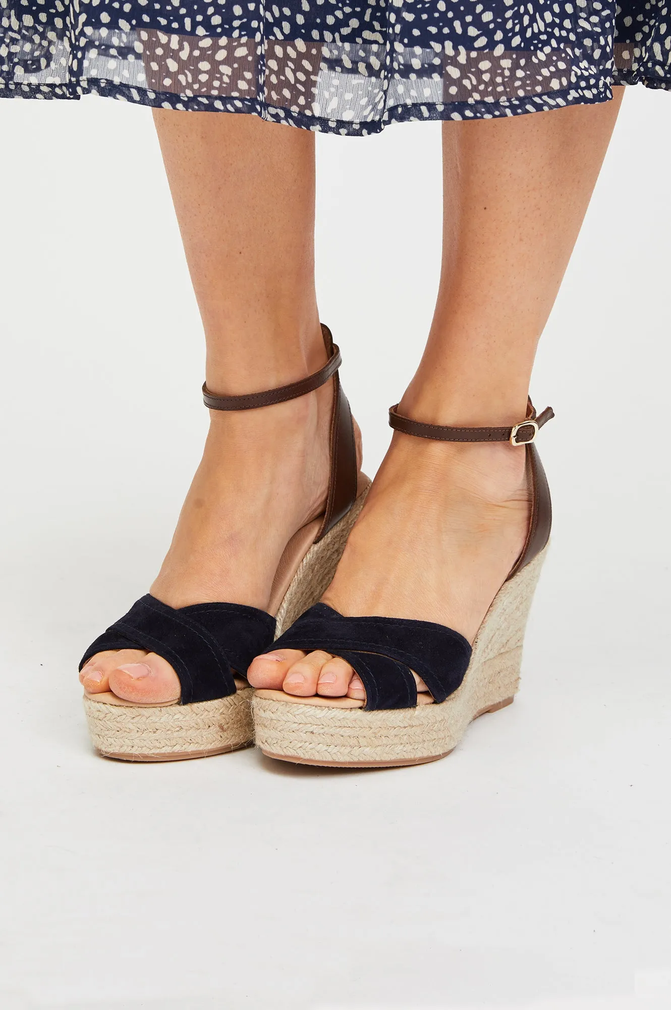 Nadia Platform Wedge | Navy