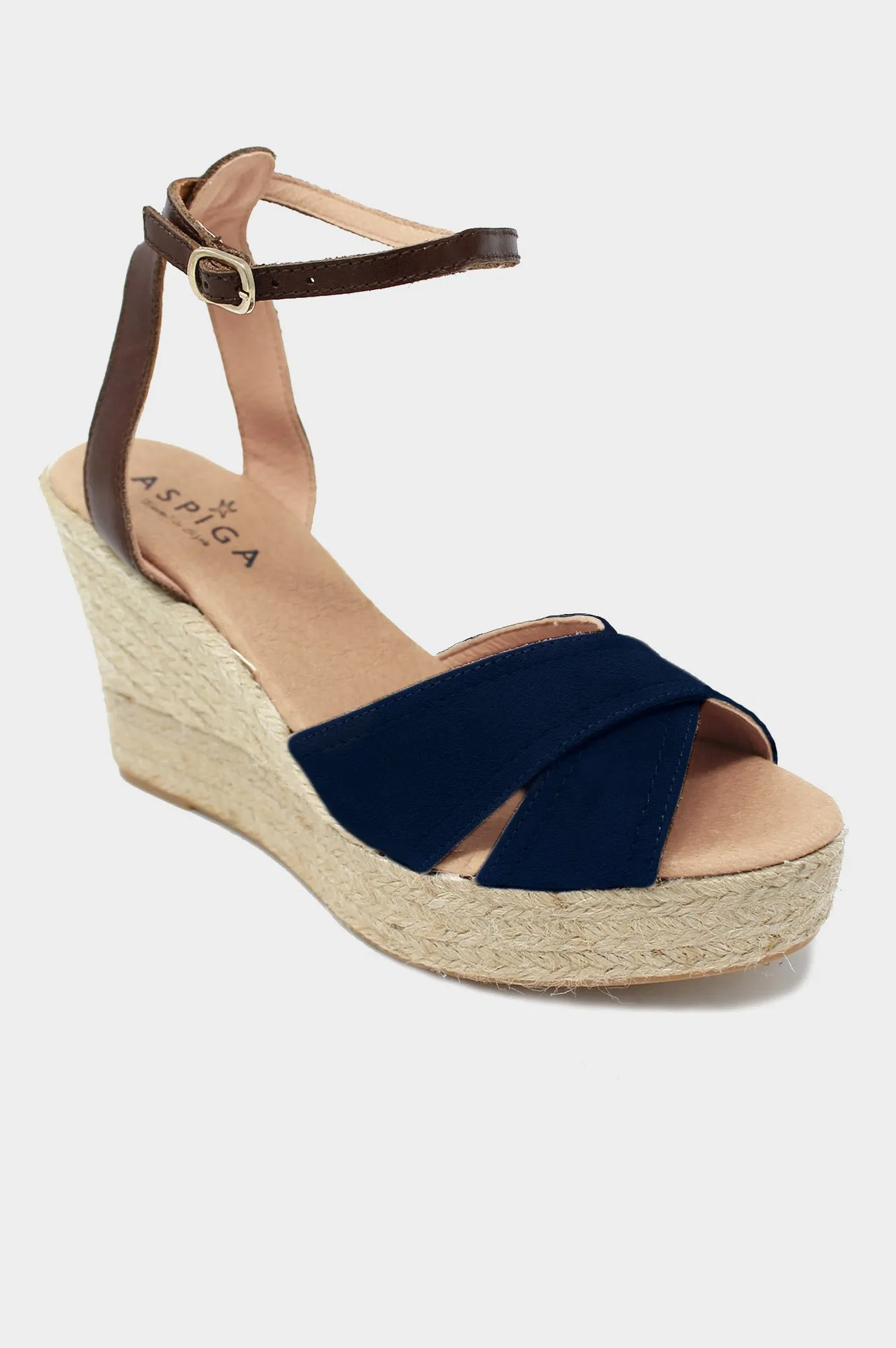 Nadia Platform Wedge | Navy